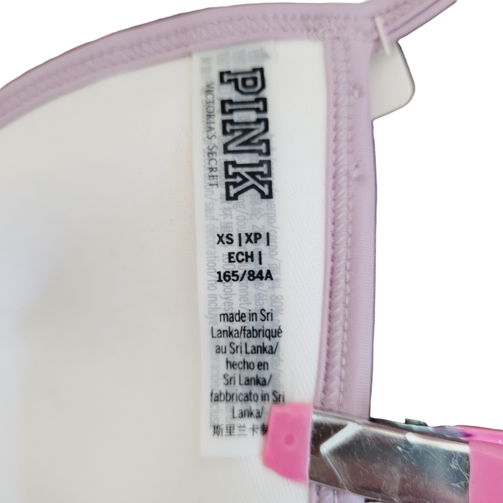 NEW PINK Victoria's Secret push up padded bikini swimsuit top XS - Picture 4 of 5